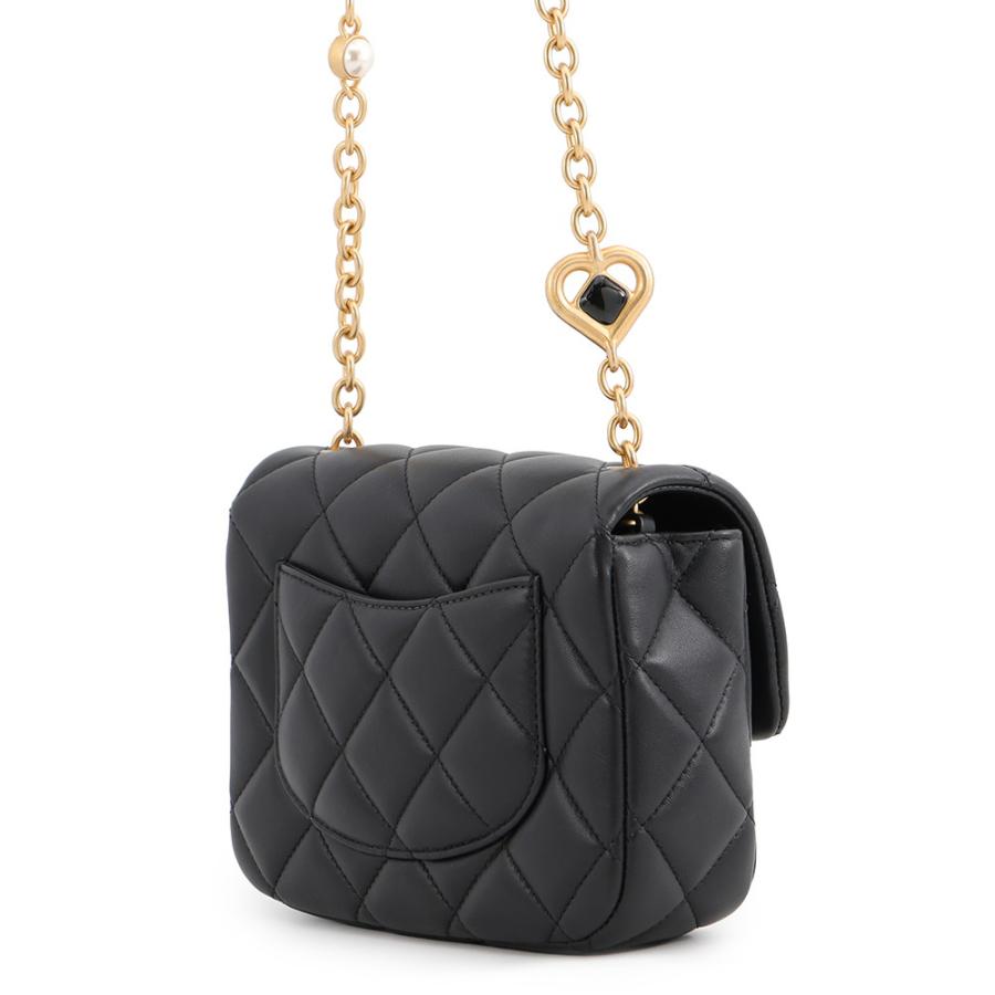 【極美品】CHANEL シャネル マトラッセ ラムスキン チェーンショルダー シャネル チェーンショルダーバッグ ミニマトラッセ ダイヤ ハート