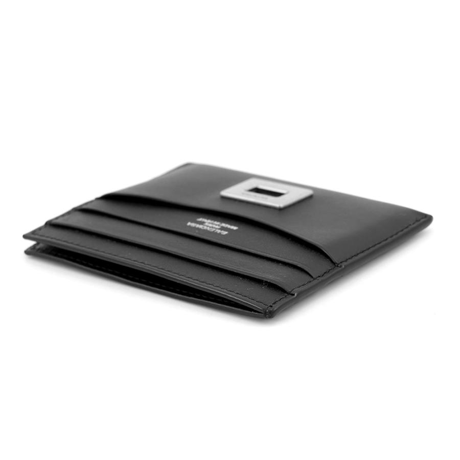 SI390☆美品☆BALENCIAGA☆財布☆カードケース☆レザー☆ブラック バレンシアガ カードケース ロデオ カードホルダー スムースカーフ