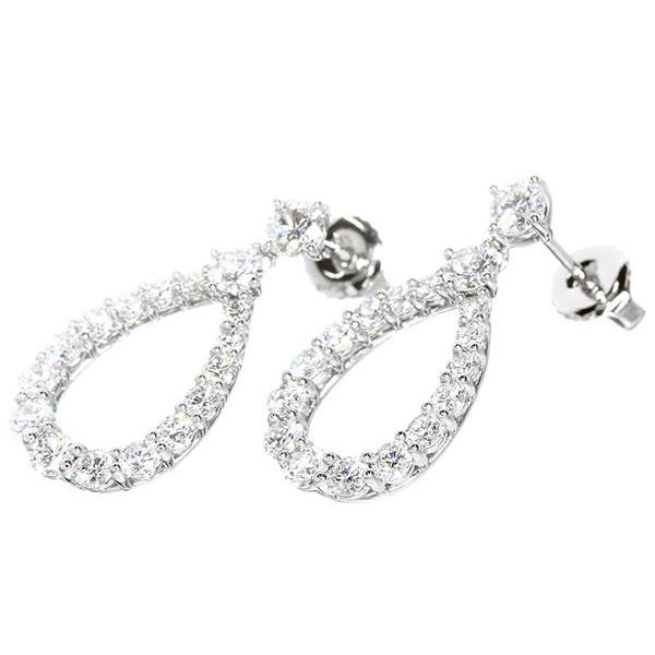 ハリーウィンストン ピアス ループ エクストララージ 34P ダイヤモンド  