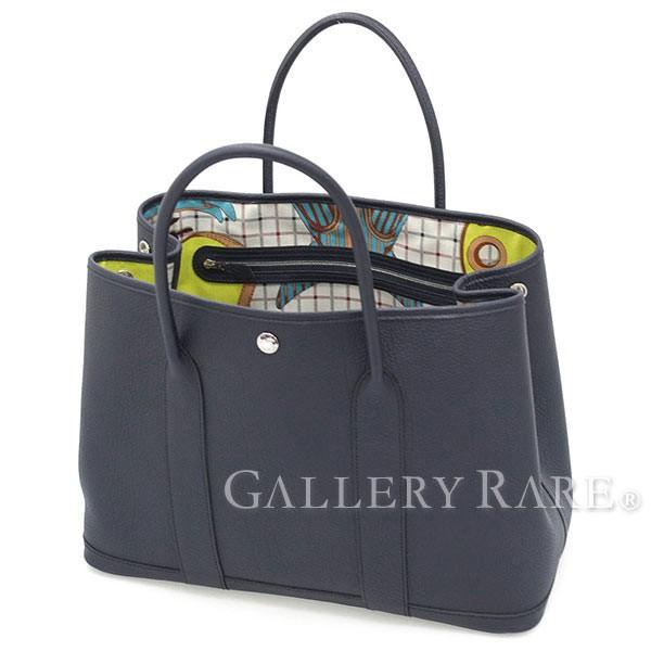 超希少美品エルメスガーデンパーティーＰＭインディゴ トートバック　男女兼用 HERMES（エルメス） トートバッグ ガーデンパーティPM ブルー