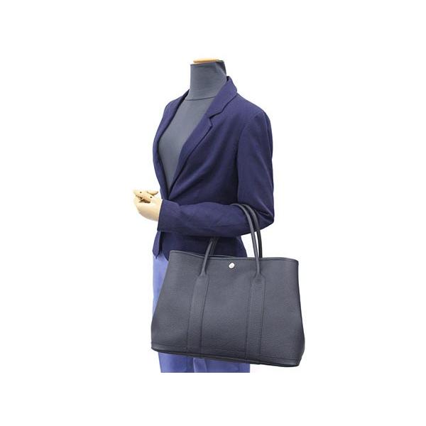 HERMES エルメス トートバッグ ガーデンパーティPM ブルー HERMES エルメス トートバッグ ガーデンパーティPM ブルー