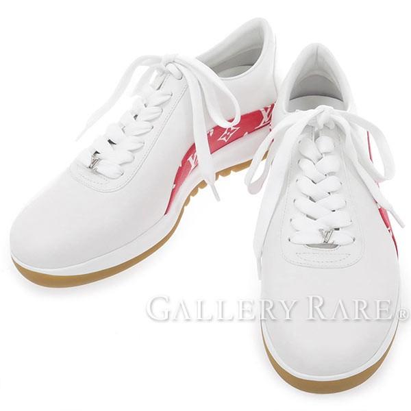 ルイヴィトン スニーカー シュプリーム コラボ モノグラム Sport Sneaker 1A3EQ5 LOUIS VUITTON Supreme 限定 レア 靴 メンズサイズ6 1/2