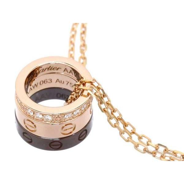 ラブ ネックレス ダイヤモンド ピンクゴールド Cartier カルティエ ネックレス ラブネックレス ダイヤモンド 0.08ct