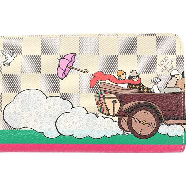 ルイヴィトン　長財布　ダミエ　アズール　ジッピーウォレット LOUIS VUITTON（ルイ・ヴィトン） 長財布 ダミエアズール カラフル