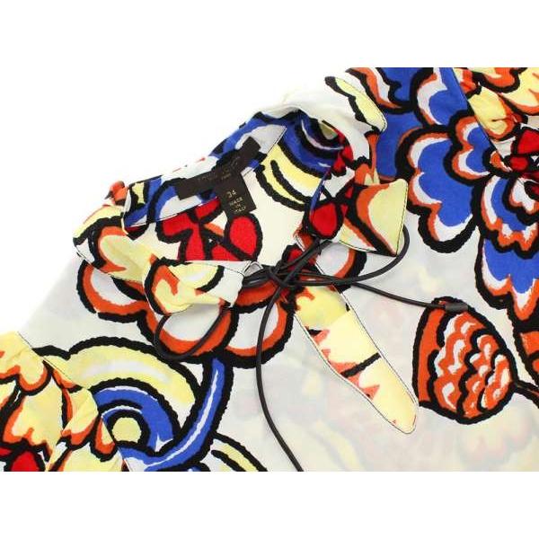 LOUIS VUITTON ルイヴィトン ブラウス 花柄 フリル レディースサイズ34  