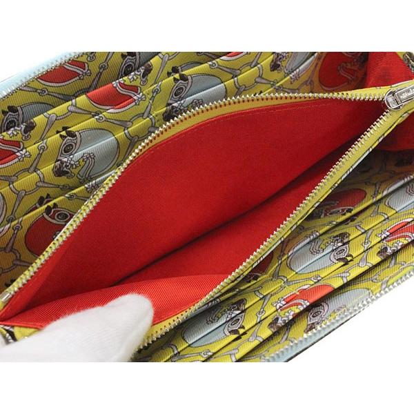 エルメス 長財布 アザップロング シルクイン ブルーゼファー×シルバー 