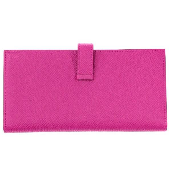 HERMES（エルメス） 長財布 ベアンクラシック ローズパープル×シルバー