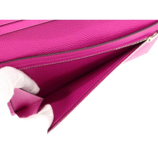 HERMES（エルメス） 長財布 ベアンクラシック ローズパープル×シルバー