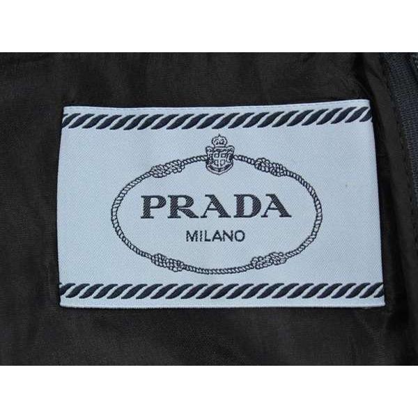 PRADA プラダ ワンピース ノースリーブ リボン ネイビー ベルト PRADA プラダ ワンピース ノースリーブ リボン ネイビー ベルト
