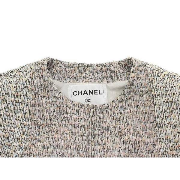 CHANEL カーディガン ノーカラージャケット CHANEL（シャネル） ジャケット ツイード ノーカラー ココマーク