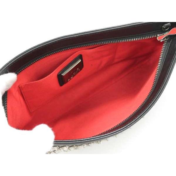 クリスチャンルブタン ルビポッシュ クラッチバッグスパイク 黒