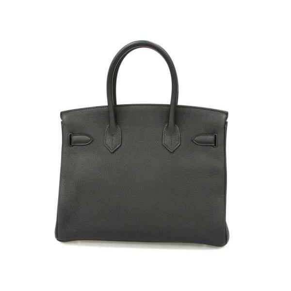 エルメス バーキン30 cm ハンドバッグ ブラック×シルバー金具 トゴ A刻印 HERMES Birkin バッグ 黒｜gallery-rare｜03