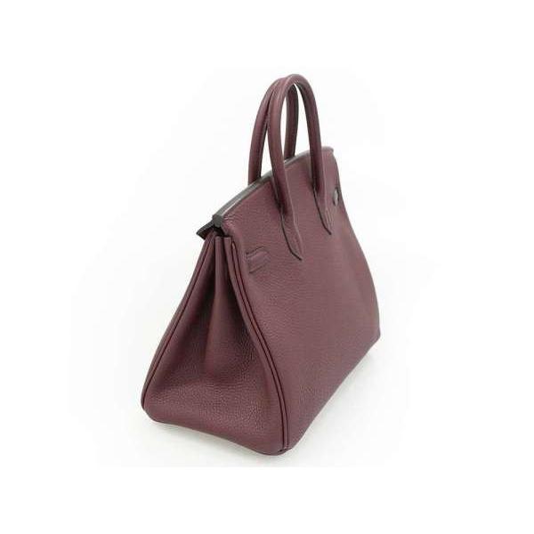 HERMES（エルメス） バーキン25 cm ハンドバッグ ボルドー×ゴールド