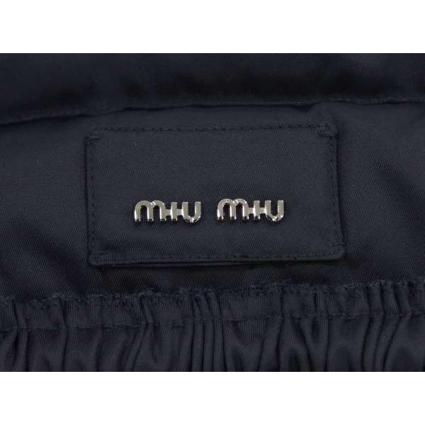 miu miu（ミュウミュウ） ダウンジャケット フリル ペプラム ナイロン