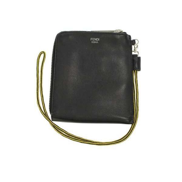 【レア】FENDIのヴィンテージレザーケース FENDI（フェンディ） パスケース フェイス レザー 7M0231 FENDI ポーチ