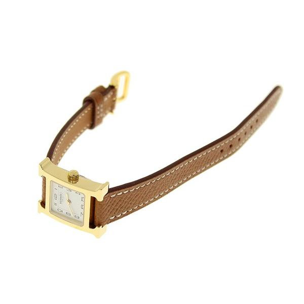 HERMES（エルメス） Hウォッチ ミニ ゴールド ヴォーエプソン A刻印