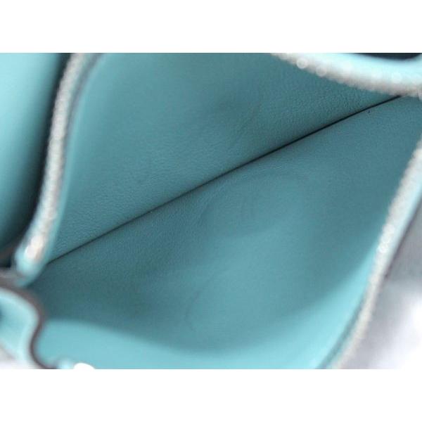 HERMES エルメス 財布 ドゴン コンパクト ブルーサンシール×シルバー