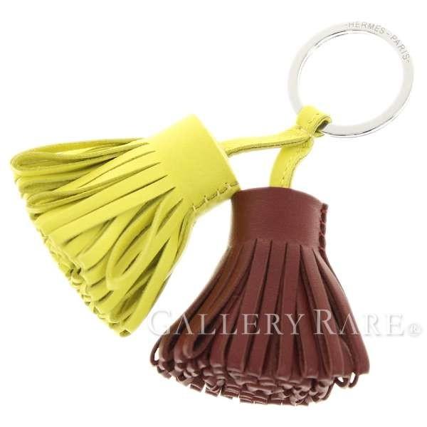 エルメス キーホルダー カルメン ウノドス ルージュアッシュ ライム シルバー金具 ラムスキン Hermes Rainbowbookclub Org