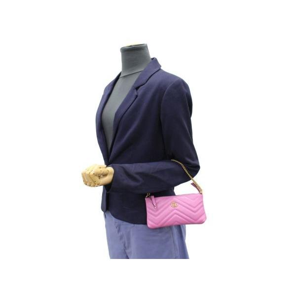 GUCCI（グッチ） ポシェット GGマーモント チェーン ミニバッグ 443129