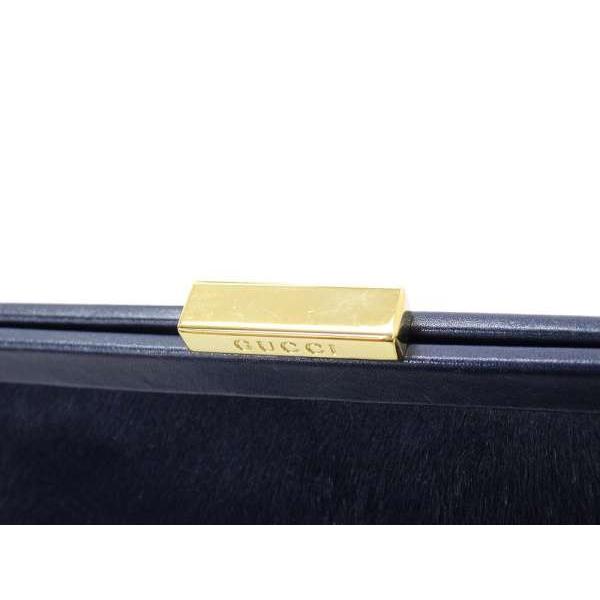 GUCCI グッチ ハンドバッグ ハラコ レザー がま口 000 781 0301