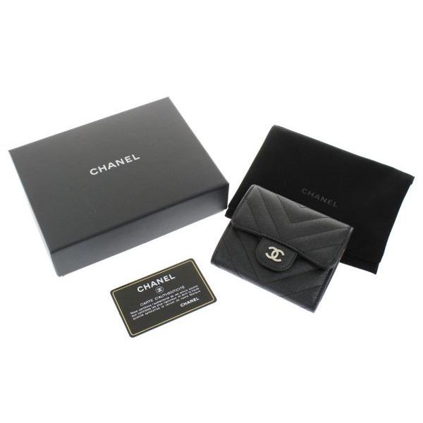 CHANEL（シャネル） 財布 シェブロン Vステッチ キャビアスキン ココ