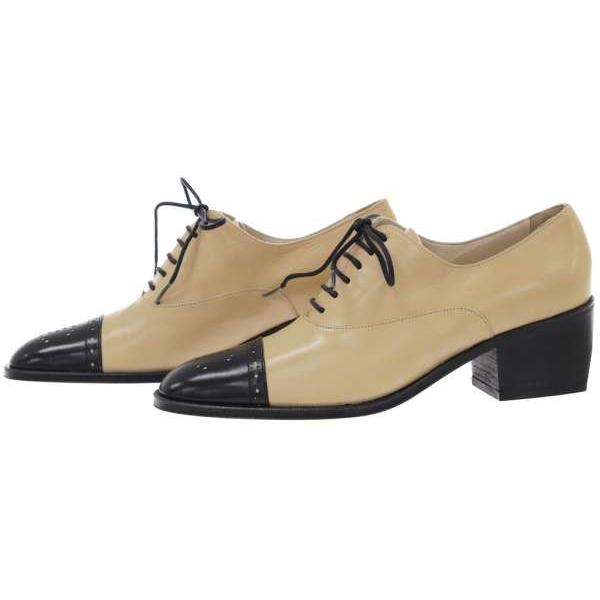 美品 シャネル パンプス 黒 36 1/2 ココマーク レース レディース CHANEL（シャネル） パンプス ココマーク レースアップ レディース