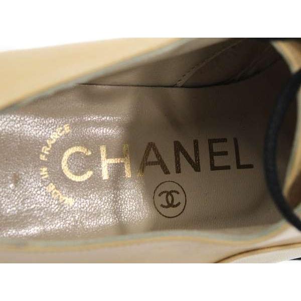 美品 シャネル パンプス 黒 36 1/2 ココマーク レース レディース CHANEL（シャネル） パンプス ココマーク レースアップ レディース