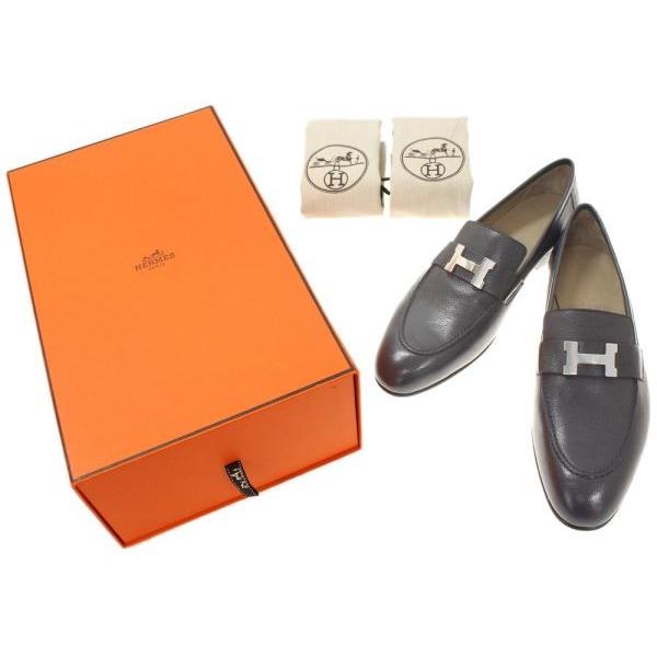 HERMES エルメス シューズ パリ Paris モカシン シェーブル H HERMES エルメス シューズ パリ Paris モカシン シェーブル H