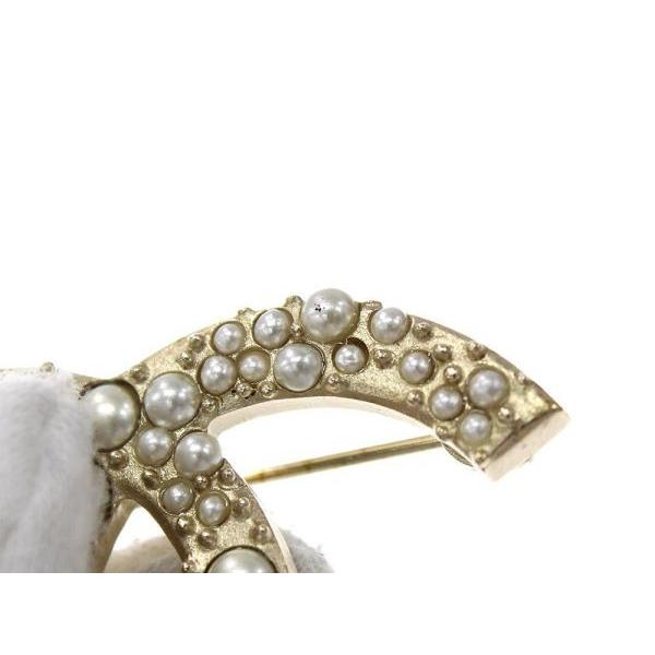 CHANEL シャネルブローチ パールマットゴールド