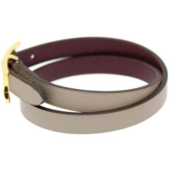 エルメス ブレスレット ビーアピ ドゥブル トゥール リバーシブル グリアスファルト×ボルドー×ゴールド金具 ヴォースイフト エルメス ビーアピ ドゥブル トゥール グリアスファルト×ボルドー×ゴールド金具 ブレスレット リバーシブル ヴォースイフト