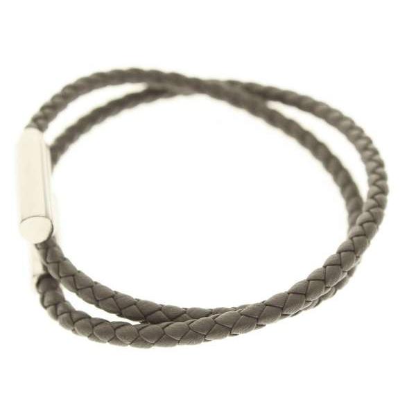 HERMES（エルメス） ブレスレット トゥルニ トレッセ グレー×シルバー