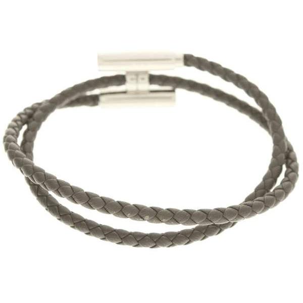 HERMES（エルメス） ブレスレット トゥルニ トレッセ グレー×シルバー
