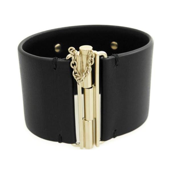 CHANEL シャネル バングル ココマーク メタル カーフスキン