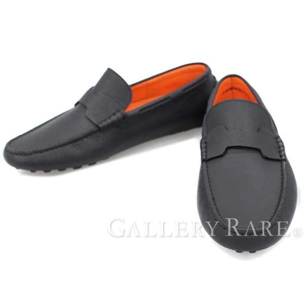 エルメス シューズ オスカー Oscar ドライビングシューズ メンズサイズ41 黒 HERMES 靴 メンズ スニーカー スリッポン