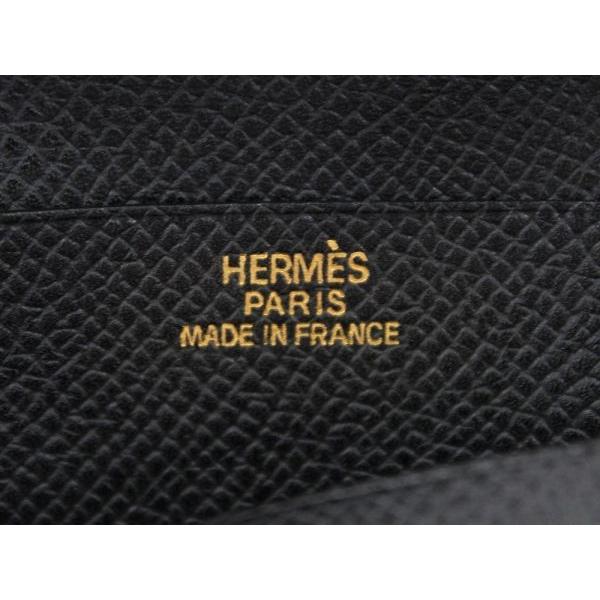 エルメス 長財布 ベアンクラシック ブラック×ゴールド金具 ヴォーエプソン I刻印 HERMES 財布｜gallery-rare｜10