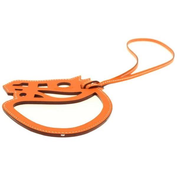 HERMES（エルメス） チャーム パドック シュバル オレンジ ヴォー 