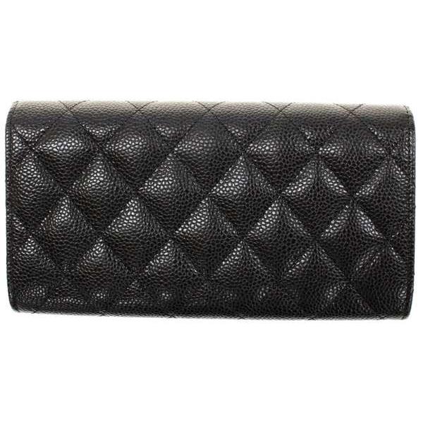 シャネル 長財布 マトラッセ ココマーク キャビアスキン A80758 財布  