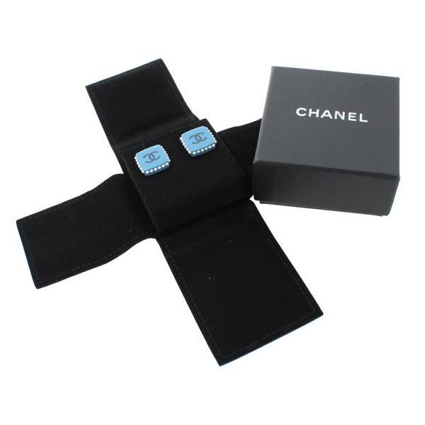 CHANEL ピアス ココマーク スクエア パール調 CHANEL（シャネル） ピアス スクエア ココマーク フェイクパール 15P