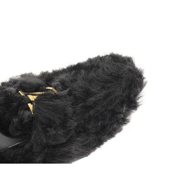 LOUIS VUITTON ラコーチラインファー ブラック 6 LOUIS VUITTON（ルイ・ヴィトン） スリッパ ラコーチライン メンズ