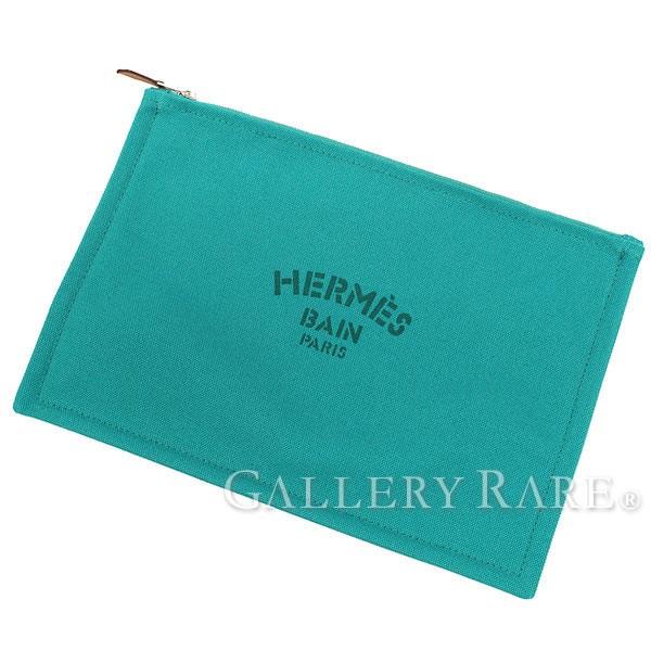 エルメス ポーチ トゥルース ヨッティング フラットgm Trousse Flat Yachting フラットポーチ 小物入れ グリーン Fakfakkab Go Id