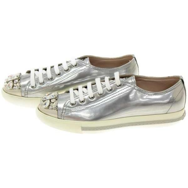 miu ミュウミュウ スニーカー ビジュー ローカットスニーカー