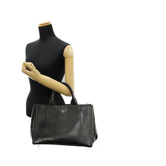 PRADA（プラダ） トートバッグ カナパ CANAPA ブラック ソフトカーフ