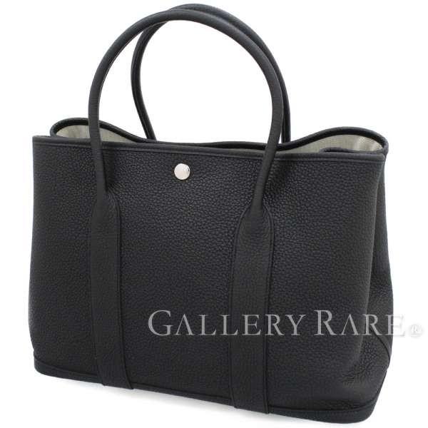 エルメス　ガーデンパーティーPM　トートバッグ　トワルアッシュ　ブラック　C刻印 HERMES（エルメス） トートバッグ ガーデンパーティPM ブラック
