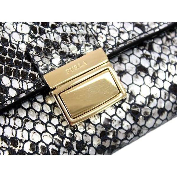 フルラ チェーンウォレット グレー パイソン柄 857056 FURLA 財布 