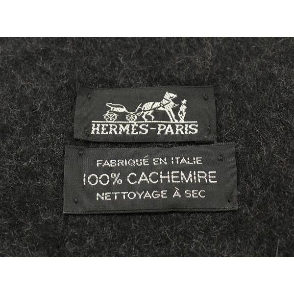 HERMES（エルメス） マフラー エシャルプカシミヤ ストール ブラック