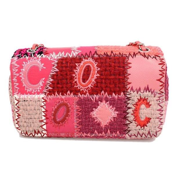 CHANEL（シャネル） チェーンショルダーバッグ パッチワーク ピンク W