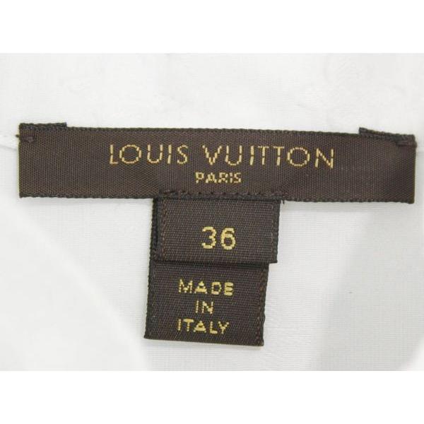 ルイヴィトン フレンチスリーブブラウス モノグラム コットン レディースサイズ36 LOUIS VUITTON フリル袖 服 アパレル｜gallery-rare｜04