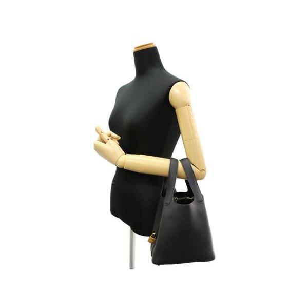 HERMES（エルメス） ハンドバッグ ピコタンロックPM ブラック×ゴールド