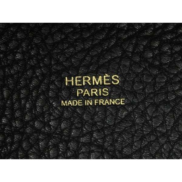 HERMES（エルメス） ハンドバッグ ピコタンロックPM ブラック×ゴールド