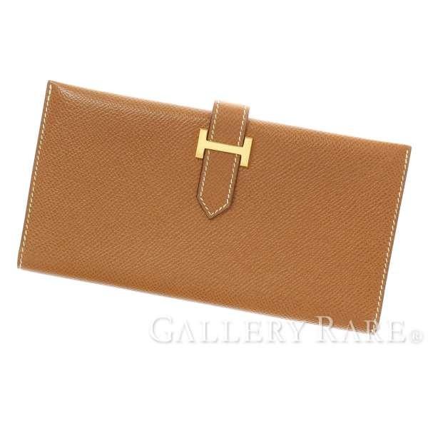 HERMES（エルメス） 長財布 ベアン クラシック マチ無し ゴールド